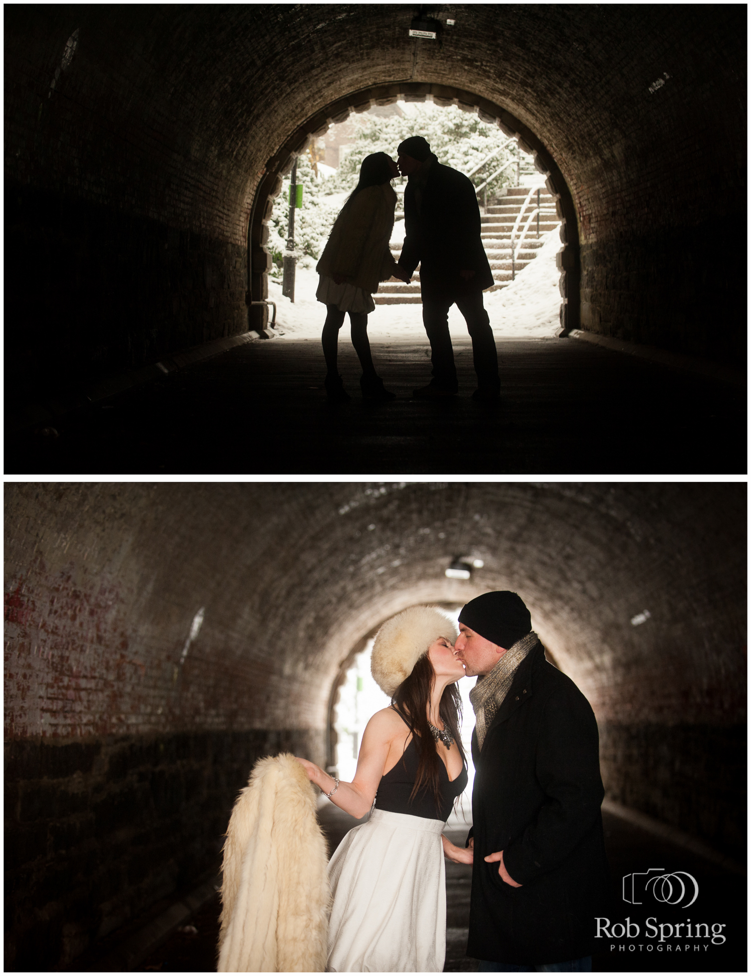 Central Park Engagement Session Tunnel