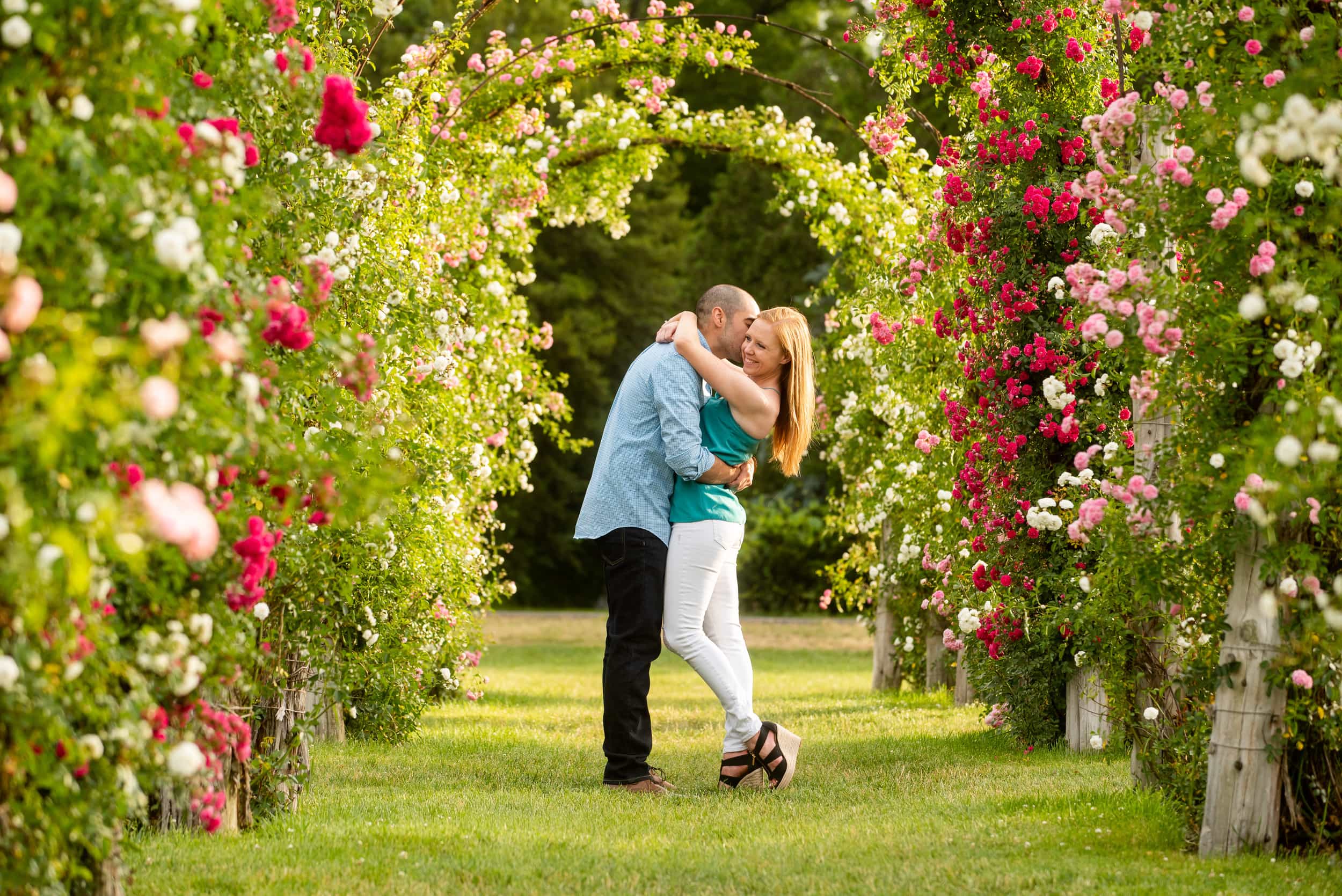 Elizabeth Park Rose Garden Engagement Photos With Shannon Gabe